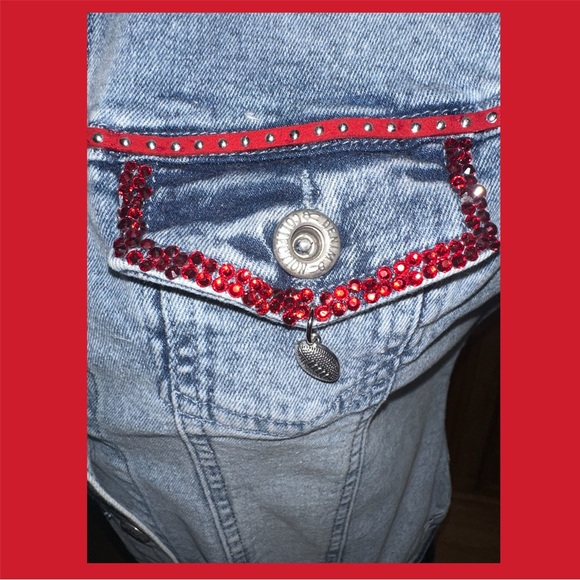 Betty Boop Embroidered Got Football Denim Vest - Picture 6 of 10